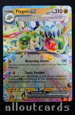 2024 Pokemon Scarlet & Violet Surging Sparks Flygon ex Double Rare 106/191 NM/M - Image 1
