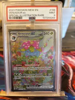 2023 Pokemon Mew en Venusaur EX Special Illustration Rare PSA Mint 9 - Image 1