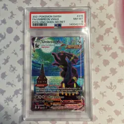 POKEMON UMBREON VMAX 2021 EVOLVING SKIES 215/203 Alt Art Secret Rare PSA 8 - Image 3