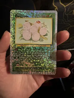 Pokemon Legendary Collection Exeggcute Reverse Holo 75/110 HP Creases - Image 1