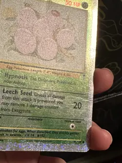 Pokemon Legendary Collection Exeggcute Reverse Holo 75/110 HP Creases - Image 3