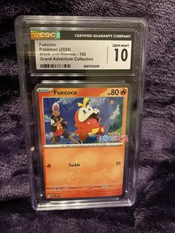 Pokemon Fuecoco 192 CGC 10 GM Horizons Stamped Grand Adventure Collection TCG - Image 1