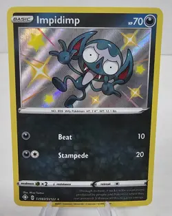 Pokemon Impidimp SV083/SV122 Shining Fates Sword & Shield Pokemon Shiny Vault - Image 1