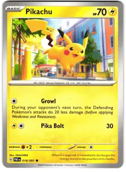 Pikachu 18/91 Pokemon SV: Paldean Fates - Image 1