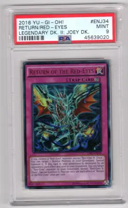 2016 Yu-Gi-Oh! PSA 9 GEM MINT Return of Red Eyes LDK2-ENJ34 JOEY Deck - Image 1