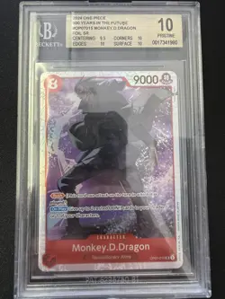 2024 One Piece 500 Years in the Future #OP07015 Monkey D Dragon Foil SR BGS 10 - Image 1