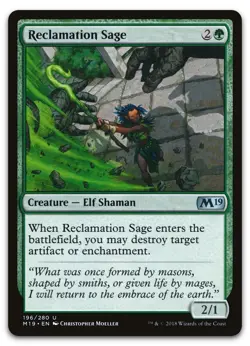 Reclamation Sage #196 (LP) Core Set 2019 M19 Magic MTG - Image 1