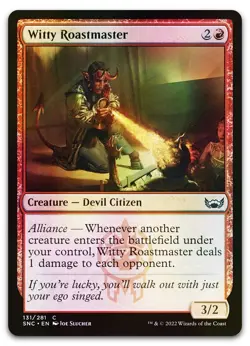 Witty Roastmaster #131 (Foil) (NM) Streets New Capenna SNC Magic MTG - Image 1