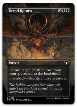 Dread Return (Borderless) #637 (NM) Commander Masters CMM Magic MTG - Image 1