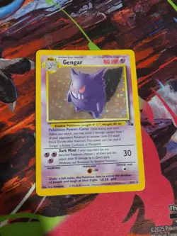 Pokemon Gengar Fossil Holo Rare 5/62 80 HP Unlimited English TCG Card - Image 1