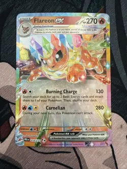 Flareon Ex 014/131 Prismatic Evolutions Double Rare Nm/M Pokemon Card - Image 1