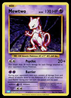 Mewtwo 014/034 Trading Card Game Classic Holo - Image 1