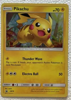 2017 Pokemon Card Pikachu SM76. - Image 1
