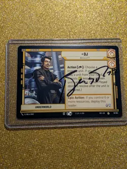 Star Wars unlimited SOTG card Benicio Del Toro Autograph Signed - Image 1