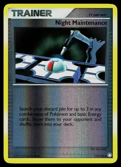 Pokemon Card - Night Maintenance Mysterious Treasures 113/123 Reverse Holo - Image 1