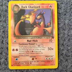 Pokemon Dark Charizard Team Rocket Rare 21/82 Wizards of the Coast 2000 Card - Image 1