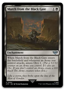March from the Black Gate #94 (NM) Lord of the Rings LTR Magic MTG - Image 1