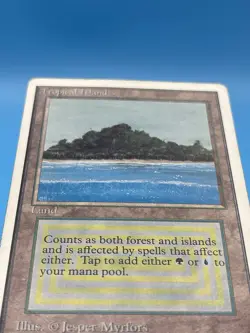 MTG Tropical Island UNLIMITED Dual Land Magic the Gathering (Damaged/Inked) - Image 3