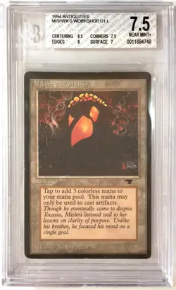 Vintage 1993 Antiquities Mishra's Workshop MtG BGS 7.5 Near Mint+ - Image 1