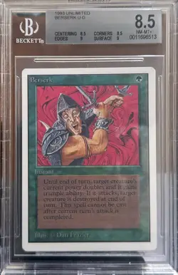 Vintage 1993 Unlimited Berserk Magic the Gathering BGS 8.5 Near-Mint - Mint+ - Image 1