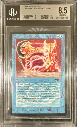 Vintage 1994 Antiquities Transmute Artifact Magic the Gathering BGS 8.5 NM-MT+ - Image 1