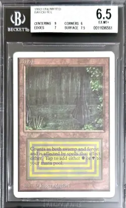 Vintage 1993 Unlimited Bayou Magic the Gathering BGS 6.5 Excellent-Mint+ - Image 1