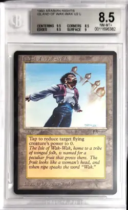 1993 MTG Arabian Nights Island of Wak-Wak Magic the Gathering BGS 8.5 Near Mint+ - Image 1