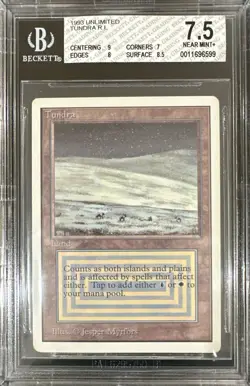 1993 MTG Unlimited Tundra Magic the Gathering BGS 7.5 Near Mint+ - Image 1