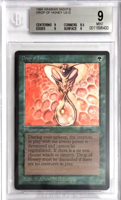 1993 MTG Arabian Nights Drop of Honey Magic the Gathering BGS 9 Mint - Image 1