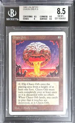 1993 MTG Unlimited Chaos Orb Magic the Gathering BGS 8.5 Near Mint+ - Image 1