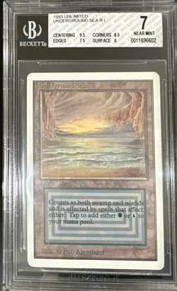 Vintage 1993 MtG Unlimited Underground Sea Magic the Gathering BGS 7 Near Mint - Image 1