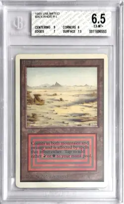 Vintage 1993 Unlimited Badlands Magic the Gathering BGS 6.5 Excellent-Mint+ - Image 1