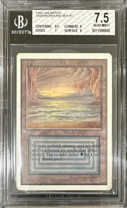 1993 MTG Unlimited Underground Sea Magic the Gathering BGS 7.5 Near Mint+ - Image 1