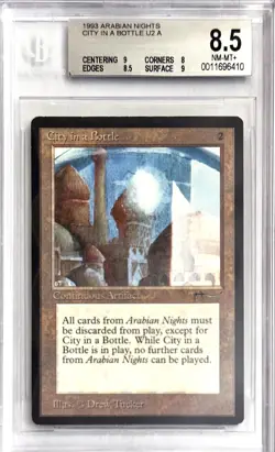 1993 MTG Arabian Nights City in a Bottle Magic the Gathering BGS 8.5 Near-Mint+ - Image 1