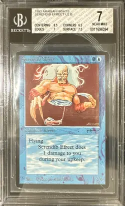 1993 MTG Arabian Nights Serendib Efreet Magic the Gathering BGS 7 Near Mint - Image 1