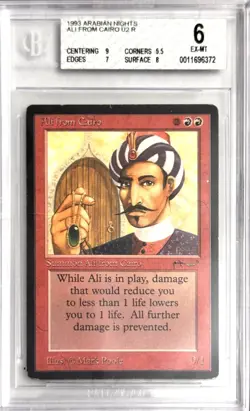 Vintage 1993 MTG Arabian Nights Ali from Cairo Magic the Gathering BGS 6 EX-MT - Image 1