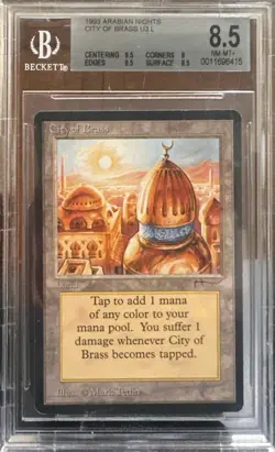 1993 MTG Arabian Nights City of Brass Magic the Gathering BGS 8.5 Near Mint+ - Image 1