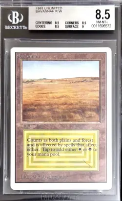 1993 MTG Unlimited Savannah Magic the Gathering BGS 8.5 NM-MT+ - Image 1