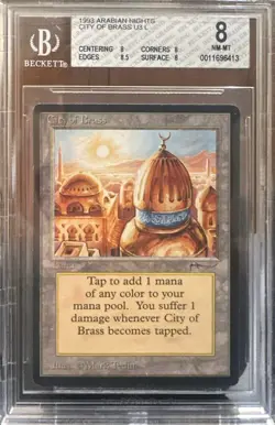 1993 MTG Arabian Nights City of Brass Magic the Gathering BGS 8 NM-MT, Near-Mint - Image 1