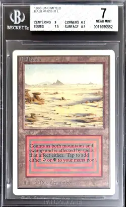1993 MTG Unlimited Badlands Magic the Gathering BGS 7 Near Mint Condition - Image 1
