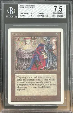 Vintage 1993 MTG Unlimited Time Vault Magic the Gathering BGS 7.5 Near Mint+ - Image 1