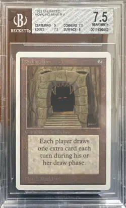 1993 MTG Unlimited Howling Mine Magic the Gathering BGS 7.5 Near Mint+ - Image 1