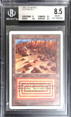 1993 MTG Unlimited Plateau Magic the Gathering BGS 8.5 NM-MT+ - Image 1
