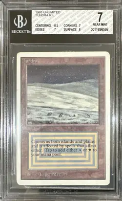 1993 MTG Unlimited Tundra Magic the Gathering BGS 7.0 Near Mint - Image 1