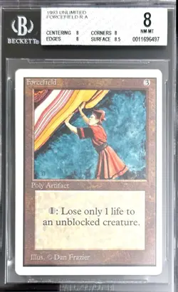 1993 MTG Unlimited Forcefield Magic the Gathering BGS 8 Near Mint - Image 1