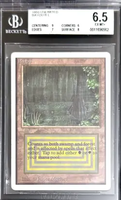 Vintage 1993 Unlimited Bayou Magic the Gathering BGS 6.5 EX-MT+ - Image 1