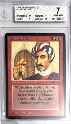 1993 MTG Arabian Nights Ali from Cairo Magic the Gathering BGS 7 Near Mint - Image 1