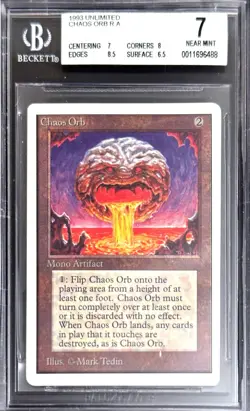 1993 MTG Unlimited Chaos Orb Magic the Gathering BGS 7 Near Mint - Image 1