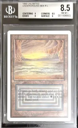 1993 MTG Unlimited Underground Sea Magic the Gathering BGS 8.5 Near Mint+ - Image 1