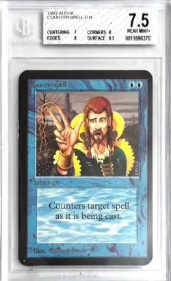 Vintage 1993 MTG Alpha Counterspell Magic the Gathering BGS 7.5 Near Mint+ - Image 1